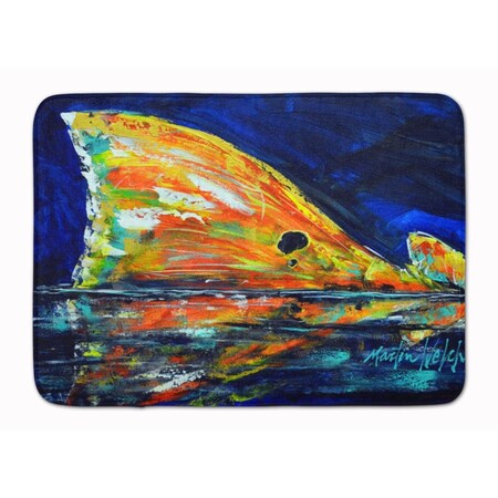 Carolines Treasures Flipper Red Fish Machine Washable Memory Foam Mat MW1276RUG